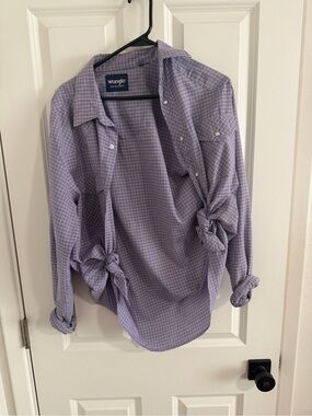 Wrangler Men's Light Purple Pearl Snap